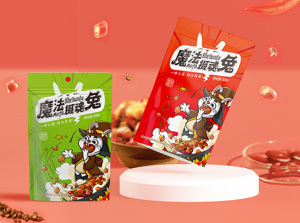 魔法兔冷吃兔包装设计